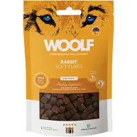 Woolf - hondensnacks 100 gr - Rabbit soft cubes - konijnenblokjes semi moist - monoproteine - glutenvrij - geen toevoegingen - puur vlees - lekker en gezond