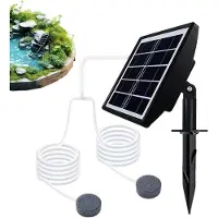 VHV - Zuurstofpomp vijver - Vijverbeluchter zonne energie - Solar luchtpomp - Zuurstofvoorziening - Waterdicht - Voor vissen en tuinvijver - Voor buiten - 14*13*20cm - Wit