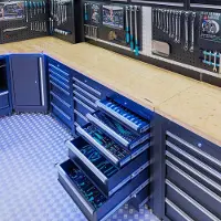 Datona Gereedschapsset met foam inlays voor PRO werkbanken - 5 lades - 171-delig - Zwart
