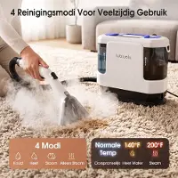 Lubluelu V11 Tapijtreiniger Machine Stoom - 1900W Vlekkenreiniger 22KPa Krachtig Zuigkracht -Meubelreiniger - Bank Reiniger Machine - Zetelreiniger- Matrasreiniger