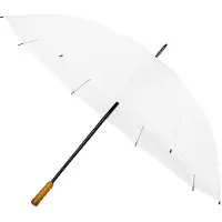 Impliva XXL Bruidsparaplu Wit - 127cm Doorsnee, Houten Handvat