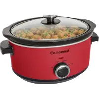 Aura Slowcooker met timer - Slowcooker - Crockpot - Rood- 24cm x 31cm x 18cm