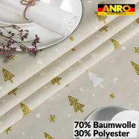 ANRO Tafelkleed Kerstbomen Meerkleurig 240x140cm Rechte rand Afwasbaar Waterafstotend