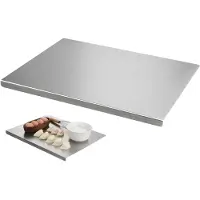 VHV - Snijplank - RVS Metalen Snijplank 50 x 40 cm - Hygiënisch & Vaatwasserbestendig - Voor Vlees, Groenten & Fruit - Zilver