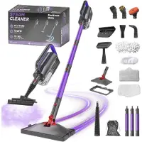 Traumheim 2-in-1 Stoomreiniger 1500W - Stoommop & Handstomer - 15 sec. Opwarmtijd - 4 bar - Draaibare Kop - 350 ml - Voor Vloer Bank Keuken Badkamer & Ramen