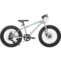 Happiq Kinder Mountainbike 61 cm – Voor Kinderen vanaf 5 Jaar – 7 Versnellingen – Dubbele Schijfremmen – Fat Tire Kinderfiets – Wit