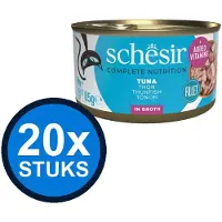 Schesir 20x - Complete & Balanced - Kattenvoer - Bouillon in blik - Tonijn - 85g