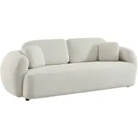 Sweeek 3 zits bank met chenille stof Wit