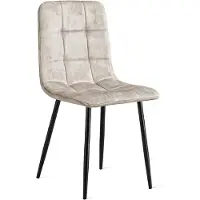 Nest of Nora Set van 2 - Eetkamerstoelen Noa - Fluweel - Taupe