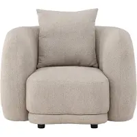 Nest of Nora Fauteuil bouclé 1-zits Meli - Lounge stoel - Beige