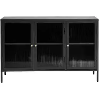 Nest of Nora Dressoir Leni - met glazen deuren - Metaal - Zwart