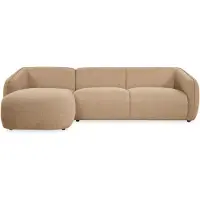 Nest of Nora Hoekbank met chaise longue links - Elna - Stoffen loungebank - Taupe