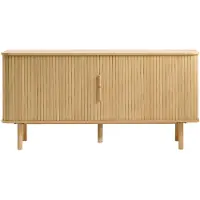 Nest of Nora Dressoir Tara - 160 cm breed met schuifdeuren - Eikenhout fineer - Naturel