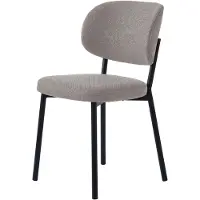 Nest of Nora Set van 2 - Eetkamerstoelen - Zwart metalen frame - Zand