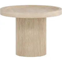 Nest of Nora Bijzettafel rond 60 cm - Travertinlook - Beige