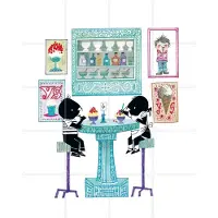 IXXI Ijsje Eten, Fiep Westendorp - 80 x 100 cm - Grote wanddecoratie en posters - Speels, Tekeningen, Kleurrijk, Kinderkamer, Kinderen