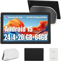 JENBIZZ A10RPO-15 Tablet - Android 15 tablet met oplaadbaar stereoluidspreker - 24GB RAM+64GB ROM - 10.1 inch - 5000mAh - AI-Slim Digitaal Fotolijstje & Klokmodus