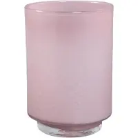 Ptmd Hervy Pink Glass Vase Round Straight On Foot M