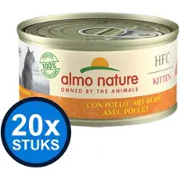Almo Nature 20x HFC - Kitten Kattenvoer Natvoer Blik - Natural - Kip - 70g