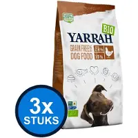 Yarrah 3x - Bio Grain Free Kip & Vis Graanvrij - Hondenvoer Droogvoer - 2 kg