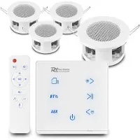 Power Dynamics set van 4 CSBA3L plafondspeakers met de A50W inbouw versterker - Bluetooth - 2x 20W