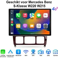 Junsun Android 15 Autoradio - 4GB+64GB - Draadloze CarPlay & Andriod Auto, DAB+, GPS-navigatiesysteem - Bluetooth - Stuurwielbediening - 13,1-inch 2K Touchscreen - WiFi - USB - FM - 4G LTE