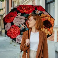 Le Monde du Parapluie Compacte, windbestendige opvouwbare paraplu,Veelkleurig