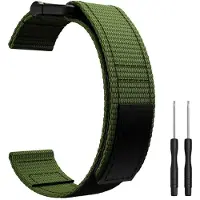INF Horlogeband compatibel met Garmin Fenix 7/6/5 22 mm Nylon - Verstelbare klittenband en montagemateriaal