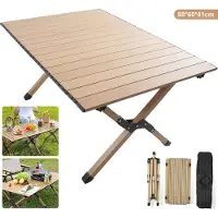 Lilac & Lily Inklapbare Campingtafel – Sfeervolle Houten Buitentafel – Kampeertafel incl. tas - Kamperen, Picknick, BBQ – 88x60x41
