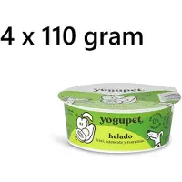 Yogupet - HOND EN KAT IJSJES - 110 GRAM -** 4STUKS ** - KLAAR NA 2 UURTJES DIEPVRIES - LACTOSEVRIJ - GEEN TOEGEVOEGDE SUIKERS - appel,peer , kiwi . lekkere verkoeling voor uw lieve viervoeter
