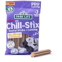 Park Life Chill-Stix Calming Dental Sticks for Dogs | Honey & Chamomile | Grain Free, 100% Natural | 7 Sticks | 180g