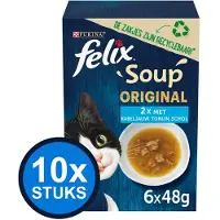 Felix 10x - Soup Vis Selectie - Kattensoep - 6x48g