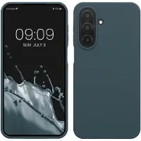 Kwmobile telefoonhoesje geschikt voor Samsung Galaxy A27 5G - Hoesje met siliconen coating - Smartphone case in leisteen