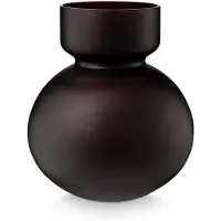 Vtwonen - Vaas Rond - Glas - Chocoladebruin - 23x26 cm
