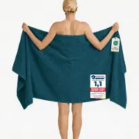 Komfortec Badhanddoek 100x200 cm van 100% Katoen, XXL Saunahanddoek, Grote Douchehanddoek, Zacht & Absorberend, Petrol