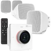Power Dynamics BD30W outdoor speakers met B100W inbouw versterker - IPX5 waterdicht - 4x 25W