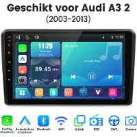 Junsun Linux Systeem Autoradio Geschikt voor Audi A3 8P 2003-2012 - Draadloos Carplay & Andriod Auto - 9 Inch HD TouchScreen - Bluetooth - GPS navigatie - WiFi - FM - RDS- Airplay