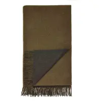 Bronte by moon Plaid Double Face Legergroen/Loden - Country Side Collection - Merino Lamswol - 140x185 -