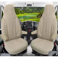 BREMER SITZBEZÜGE Premium Camper stoelhoezen voor Frankia WPL405 in Beige (2 losse stoelen)
