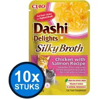 Ciao 10x Dashi Delights silky broth cat chicken&salmon 40gr