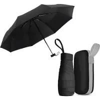 Le Monde du Parapluie Compacte UV-opvouwbare mini-paraplu voor op reis,Blauw