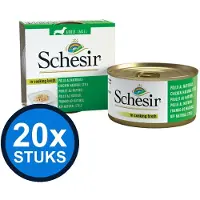Schesir 20x hond blik bouillon kip naturel 85gr