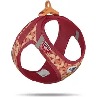 Curli Hondentuig Clasp Vest Harness Halve Cirkel Rood LE26 Maat XXXS 27-30 cm