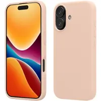Kwmobile telefoonhoesje geschikt voor Apple iPhone 17 - Hoesje met siliconen coating - Smartphone case in kokosmelk