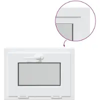 vidaXL Kantel kelderraam RISOR 50 x 40 cm PVC en helder vlakglas