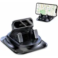 VHV -Antislip Telefoonstandaard - Spiegel Uitvoering - Universele en Wasbare Auto Dashboard Pad en Smartphone Houder voor Navigatie en Vrij Handen - Zwart