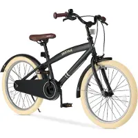 Deryan Coastline Kinderfiets 20 Inch - Met standaard - 6-8 Jaar - Zwart