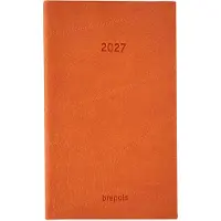 Brepols bureau agenda 2027 - BREFORM [0.516] - LUCCA - Bureau agenda - 1 dag op 1 pagina - Dagoverzicht - Oranje - 10 x 16.5 cm