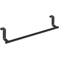 OKWISH Keukenhanddoekhouder– Met Antislip Bescherming – Voor Doeken – 36 X 6 X 6 Cm – Roestvrij Staal – Zwart