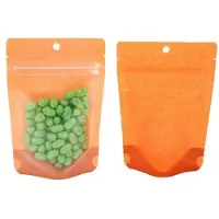 Packlinq Stazakken Rijstpapier Transparant/Oranje 10,2x6x15,2cm 57 gram